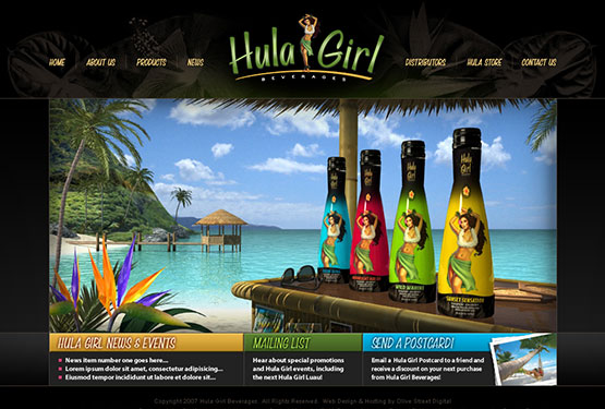 Hula Girl Beverages eCommerce Website