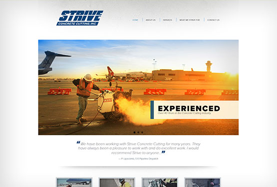 Strive Concrete Cutting Website