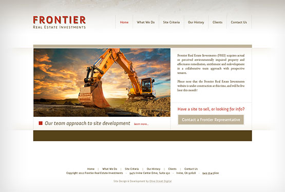 Frontier Real Estate Investments Website
