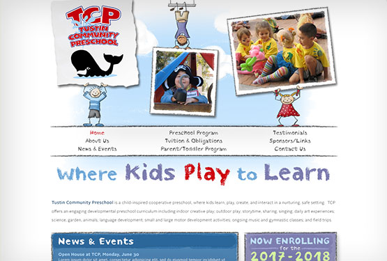 Tustin Community Preschool Website & CMS